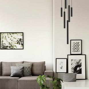 Pendente Lisse Preto Total 1x Mini Dicroica - New Line