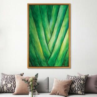 Quadro Abstrato Geométrico Tons Terrosos com Moldura Branca – 0,85 x 1,25 m
