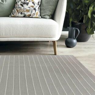 Tapete Portobello Cinza com Overloque – 2,40 x 3,00 m – 100% Algodão - Toque suave 