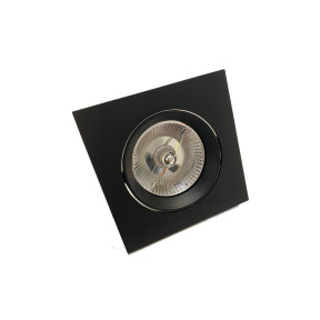 Spot de Embutir Preto Face Plana  1x AR111 - Interlight IL0157-PT