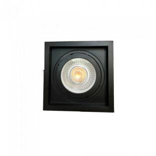 Spot de Embutir Preto Face Recuada  frente