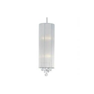 Pendente Silk Redondo Fio De Seda Prata Com Cristais