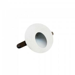Mini Embutido Balizador de Parede com Alojamento Redondo com LED Integrado Branco