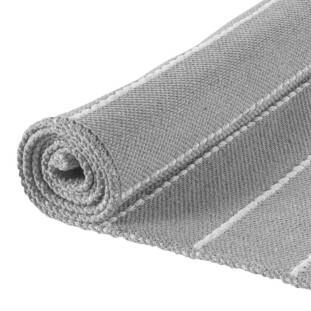 Tapete Portobello Cinza com Overloque – 2,40 x 3,00 m – 100% Algodão - Toque suave 