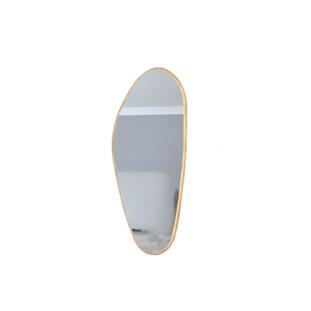 Espelho Prata Decorativo Forma Orgânica KENAN c/ Moldura Madeira LED (BRANCO QUENTE) 160cm- Fuzimoto -adrão capa site-Decor Lumen 