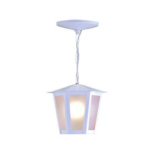 Pendente de Teto Externa Colonial Branco Sextavado E27 34cm- Ideal - Padrão Capa Site - Decor Lumen