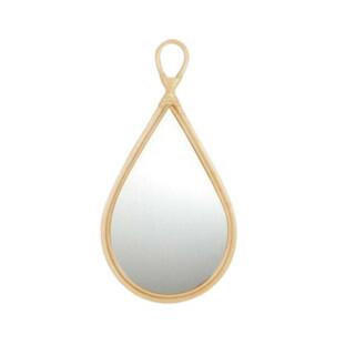 Espelho Decorativo Gota 74cm em Rattan- Mart 13409