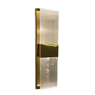 Arandela Dourado Alumínio e Cristal Rocha 4W - Linha Felsen - ROCHA-ARA-PL-2-DO - DNA Lustres - Capa -Decor Lumen