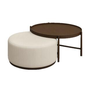 Conjunto Mesa de Centro Fratelli + Puff Ciclo Redondo – J. Marcon – Cacau