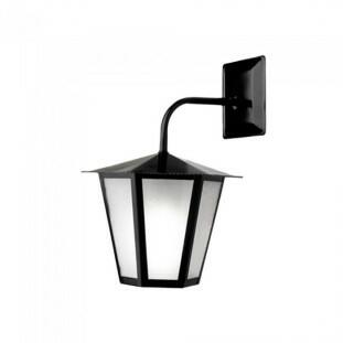 Arandela Colonial Sextavada Preta 35cm Ideal - L-3-B PT 