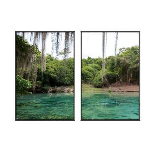 Conjunto de Quadros Paisagem Natural 29019 – Moldura Preta – 