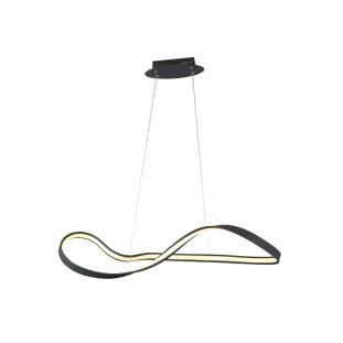 Pendente Flow Preto LED 30W Capa - Decor Lumen