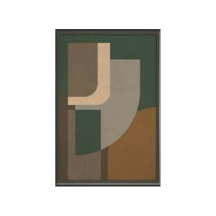 Quadro Abstrato Geométrico 29019 – Moldura Preta – 0,85 x 1,25 m