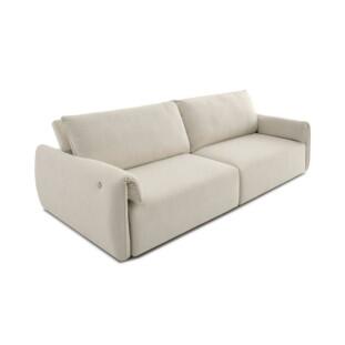 Sofá Trento 2 Lugares – Design Contemporâneo - Bege – Retrátil – Com USB 