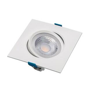 Spot de Embutir Quadrado Branco Square LED 7W 3000K  09x09cm - CTB
