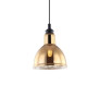 Pendente Zahara Preto Metal /Dourado Vidro em close