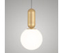 Pendente Capsule Big G Ø14cm com Globo Branco 1XG9 Metal Dourado- TKS Iluminação 1792  AMBIENTE