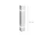 Arandela Tóquio Branca 2xHalopin 60cm - Acend 00196-Padrão Medidas- Decor Lumen