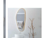 Espelho Prata Decorativo Forma Orgânica KENAN c/ Moldura Madeira LED (BRANCO QUENTE) 160cm- Fuzimoto -Ambientada-Decor Lumen 