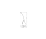 Coluna Girafa Branco por Waldir Junior - Alumínio e vidro 1xG9 166cm - Padrão de medidas- Decor Lumen 