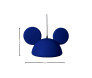 Luminária Pendente Orelha Mickey Azul (Dimensões)- Decor Lumen