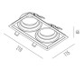 Kit 05 Spots De Embutir Preto Duplo 2xE27 - Interlight 4707