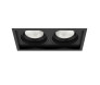 Kit 05 Spots De Embutir Preto Duplo 2xE27 - Interlight 4707