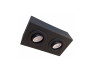 Plafon de Sobrepor Preto 2x Ar111 - Rioprelustres