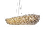 Pendente Dourado Canoa em Cristais lado - Decor Lumen