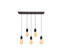 Pendente Industrial Preto 5XE27 - Decor Lumen