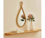 Espelho Decorativo Gota 74cm em Rattan- Mart 13409