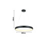 Pendente Preto LED 4000k 40W 60CM-Nitrolux-Padrão medidas site-Decor Lumen 