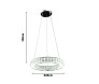 Lustre Pendente em Cristal LED 3em1 30W 40cm-NitroLux LTP005-Padrão Medidas-Decor Lumen 