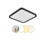 Plafon LED Quadrado Preto e Branco Ø53cm 48W Hevvy LY- 8809