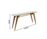 Aparador Tókio MDF C/ Vidro Laqueado OFF White- Corbelli-Padrão Medidas -Decor Lumen 