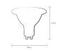 Lâmpada LED AR70 Refletora 4,8W 2700K - Save Energy SE-100.1647 Dimensões