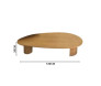 Mesa de Centro Jabuti Média em MDF Damasco 120cm-Corbelli 6278-Padãro Medidas site -Decor Lumen 