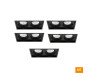 Kit 05 Spots De Embutir Preto Duplo 2xE27 - Interlight 4707