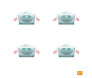 kit 04 Spots Rec Branco MR16 