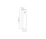 Poste Balizador Quadrado Metal Branco 2700K (Quente) - Interlight 4016-S-BM