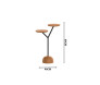 Mesa lateral Era Double Maderia Freijó 40cm- J.Marcon MLR02 - Padrão Medidas Site-Decor Lumen 
