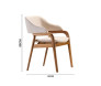 Poltrona Joana 80cm Madeira Maciça Champagne- Morada Decor M131