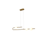 Pendente Candy Dourado Led capa - Decor Lumen