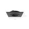 Spot de Embutir Face Plana 1x AR70 Preto com medidas 