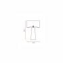 bajur Cônico 58xØ40cm Madeira e Tecido- Decor Lumen