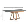 Mesa Elástica Ajustável Ella em Freijó C/Vidro 1,92cm- J.Marcon M2018-Padrão Medidas Site- Decor Lumen 