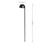 Balizador em Alumínio Preto 1xMR11 ∅12cm Linha Focus - Ideal E-1015-PT - Dimensões - Decor Lumen