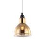 Pendente Zahara Preto Metal /Dourado Vidro em close