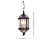 Pendente Preto Metal e Vidro 1xE27 43cm Linha Lighting Store - Evoled LO-1424  - Dimensões - Decor Lumen