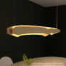 Pendente Horizon 180x19cm LED 83W 2700K Bivolt - Accord 1472.18 (18 Nogueira) Decor Lumen  ambiente instalado